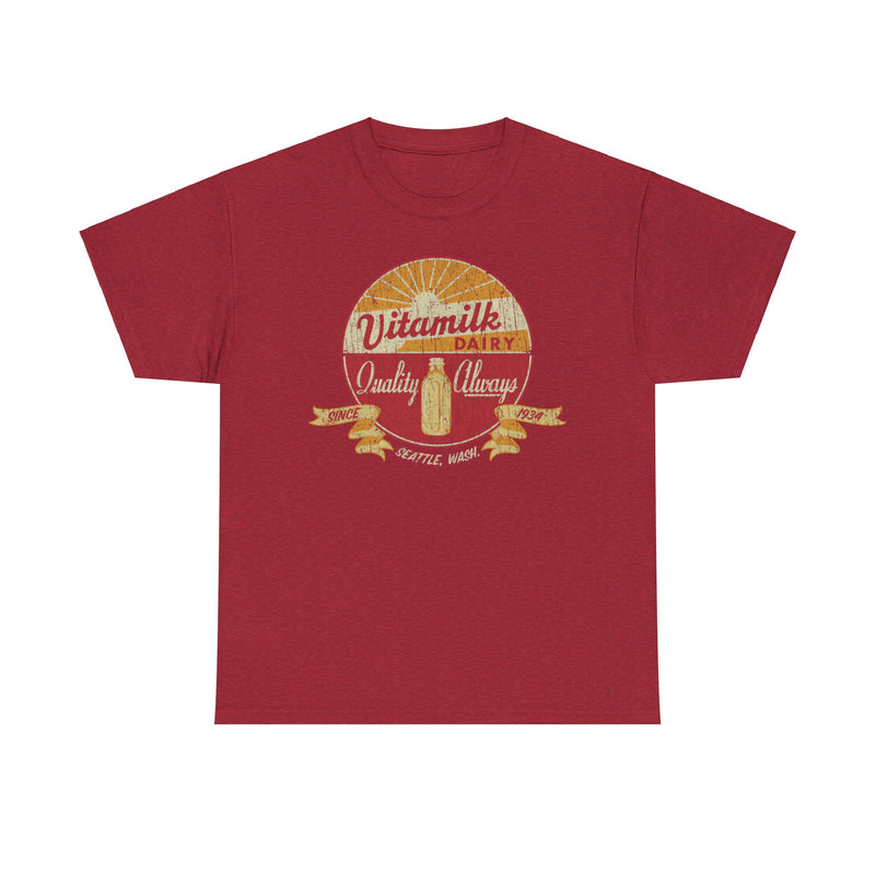 Load image into Gallery viewer, Vitamilk Dairy Seattle Washington 1934 Quality Always Milk Company Logo T-shirt