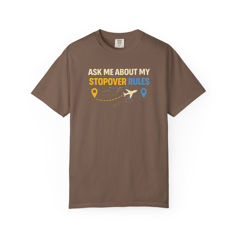 Load image into Gallery viewer, Stopover Rules Funny Credit Card Points Miles Travel T-shirt