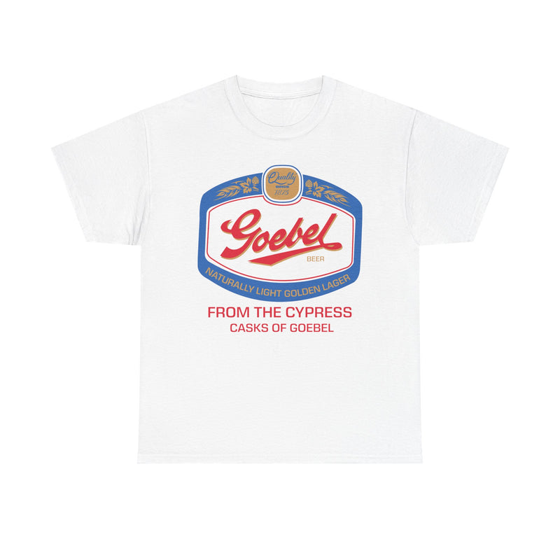 Load image into Gallery viewer, Goebel Beer Quality Since 1875 Logo Cypress Casks Detroit Michigan T-Shirt
