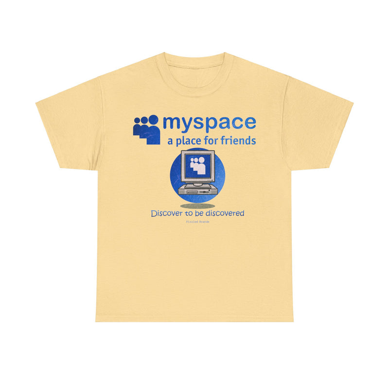 Load image into Gallery viewer, MySpace A Place for Friends Website Nostalgic Tribute T-Shirt
