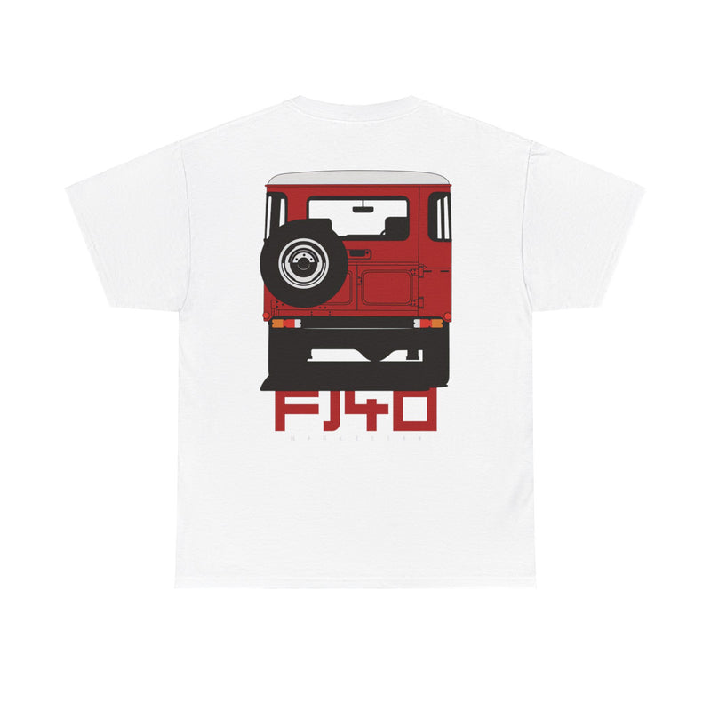 Load image into Gallery viewer, Toyota Land Cruiser FJ40 Red Car Double-sided T-shirt
