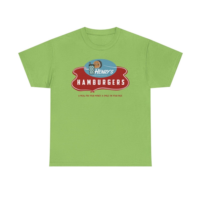 Load image into Gallery viewer, Henry's Hamburgers Vintage Drive-In Chain Restaurant Logo T-Shirt