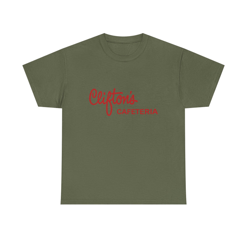 Load image into Gallery viewer, Clifton's Cafeteria T-Shirt - Cafeteria Restaurant Industry Defunct Logo Tee
