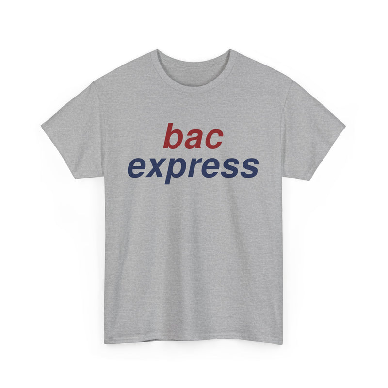 Load image into Gallery viewer, BAC Express Red Blue Two-Tone Aviation Commuter Airline Retro Logo T-shirt
