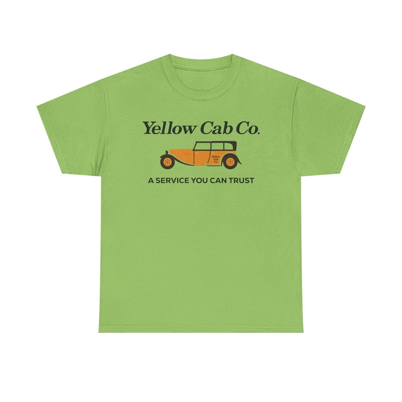 Load image into Gallery viewer, Yellow Cab Co A Service You Can Trust Vintage Taxi Logo Retro T-shirt