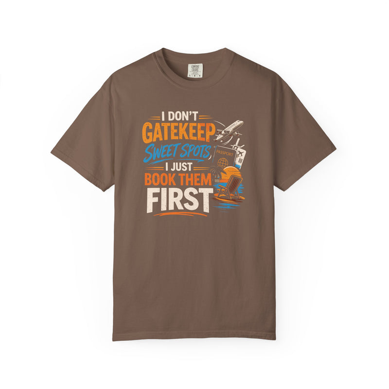 Load image into Gallery viewer, Gatekeep Travel Sweet Spots Credit Card Points Miles T-shirt