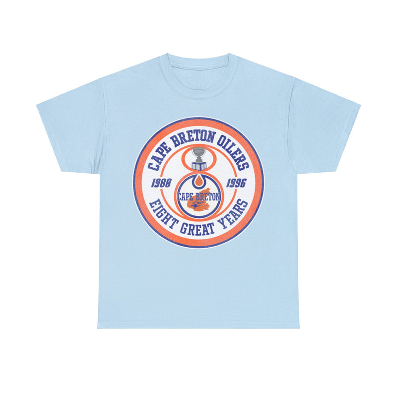 Load image into Gallery viewer, Cape Breton Oilers 8 Great Years Hockey Team Logo T-shirt