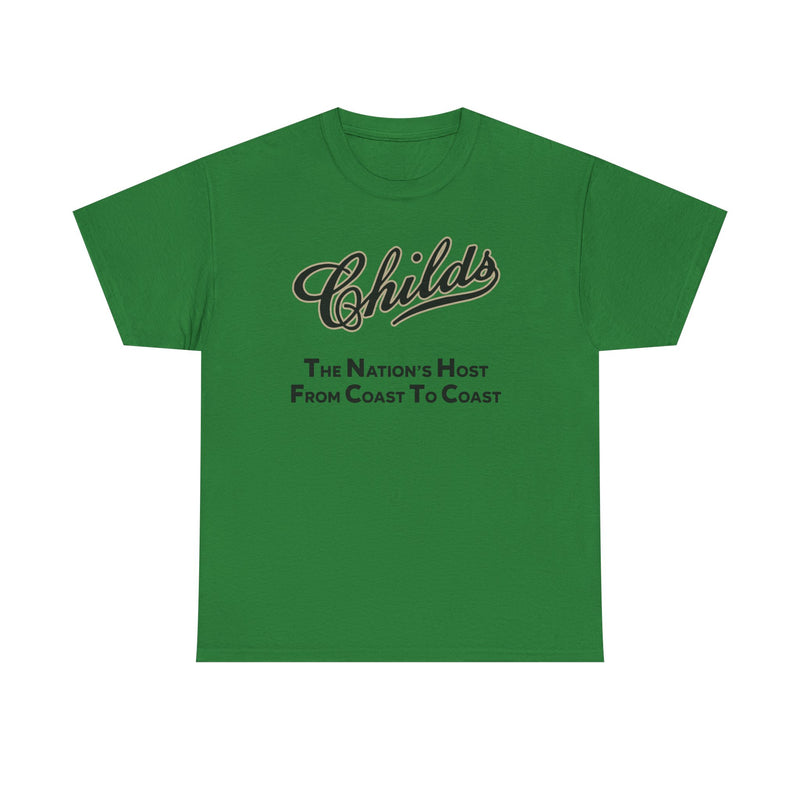 Load image into Gallery viewer, Childs Restaurants T-Shirt - American Casual Dining Industry Defunct Logo Tee