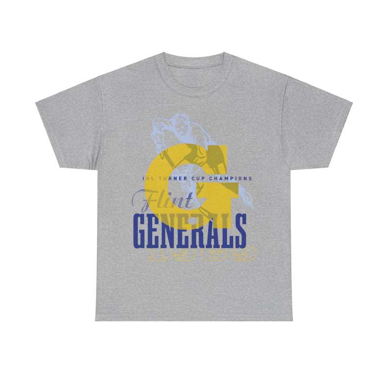Load image into Gallery viewer, Flint Generals Michigan Est 1969 Hockey Team T-shirt