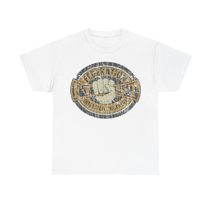 Load image into Gallery viewer, Federation of Interstate Truckers 1978 Trucking Distressed Print T-shirt