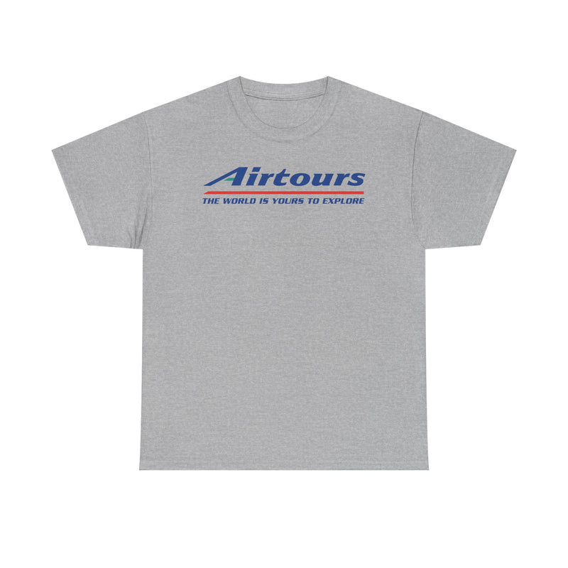Load image into Gallery viewer, Airtours The World Is Yours To Explore Vintage Charter Airline Logo T-shirt