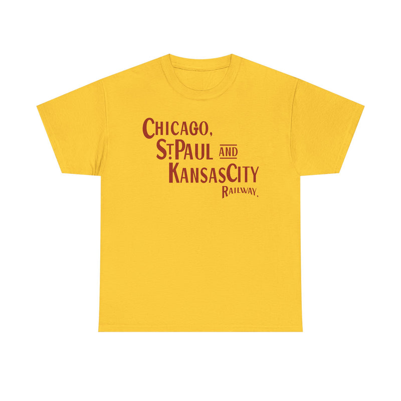 Load image into Gallery viewer, Chicago St Paul Kansas City Railway Railroad Logo Vintage T-Shirt