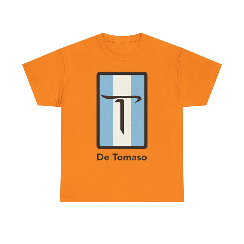Load image into Gallery viewer, De Tomaso Italian Sports Car Manufacturer Blue Stripe T-shirt