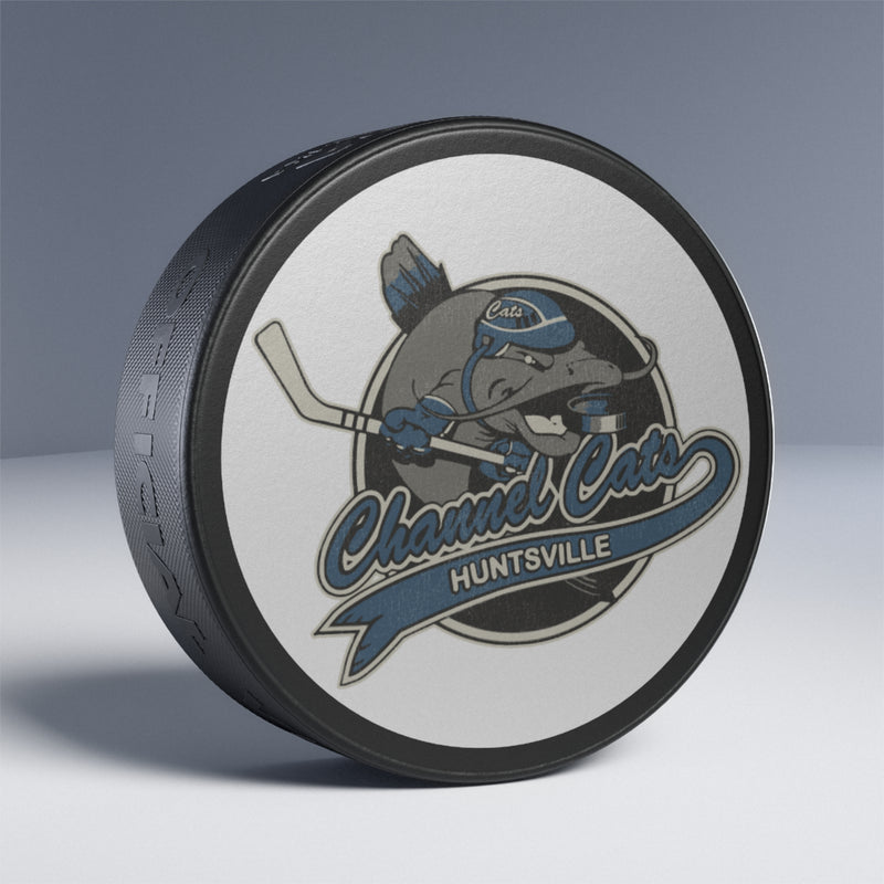 Load image into Gallery viewer, Huntsville Channel Cats Nostalgic Logo Hockey Puck
