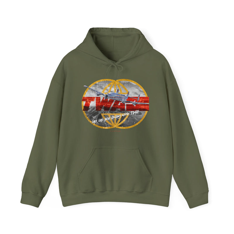 Load image into Gallery viewer, TWA Transworld Airline Up Up and Away Nostalgic Logo Pullover Hoody
