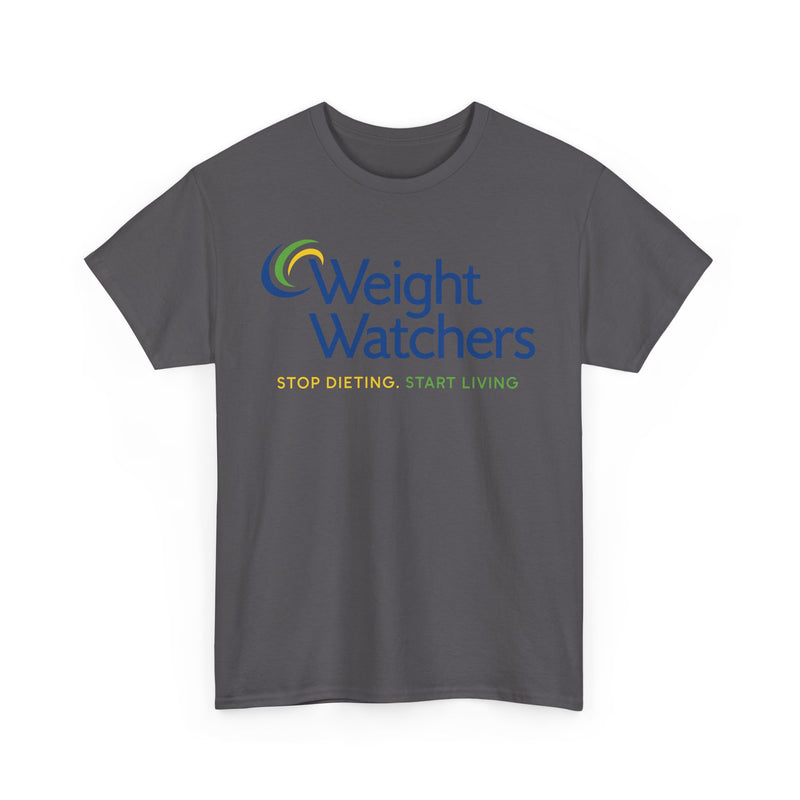 Load image into Gallery viewer, Weight Watchers Blue Green Yellow Logo Stop Dieting Start Living T-shirt