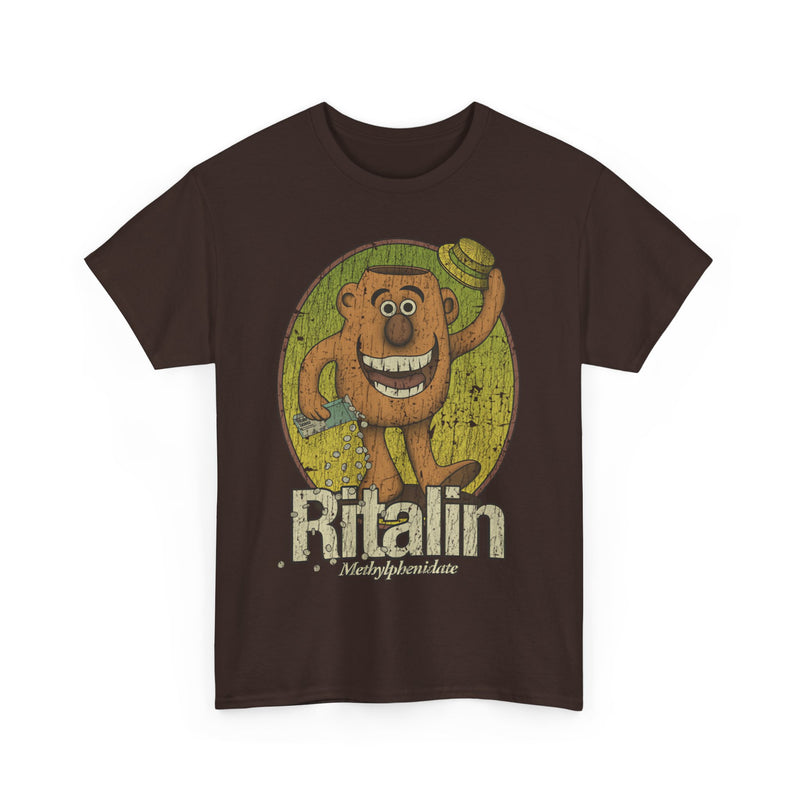 Load image into Gallery viewer, Ritalin Man 1975 Methylphenidate Advertising Logo T-shirt