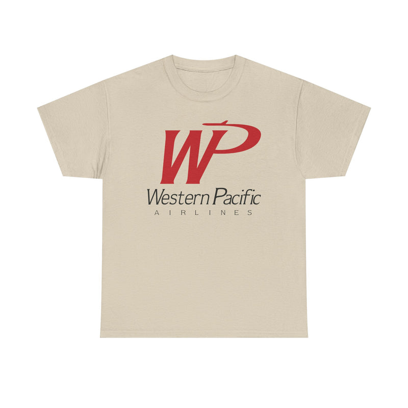 Load image into Gallery viewer, Western Pacific Airlines Vintage American Carrier Logo Classic Travel T-shirt