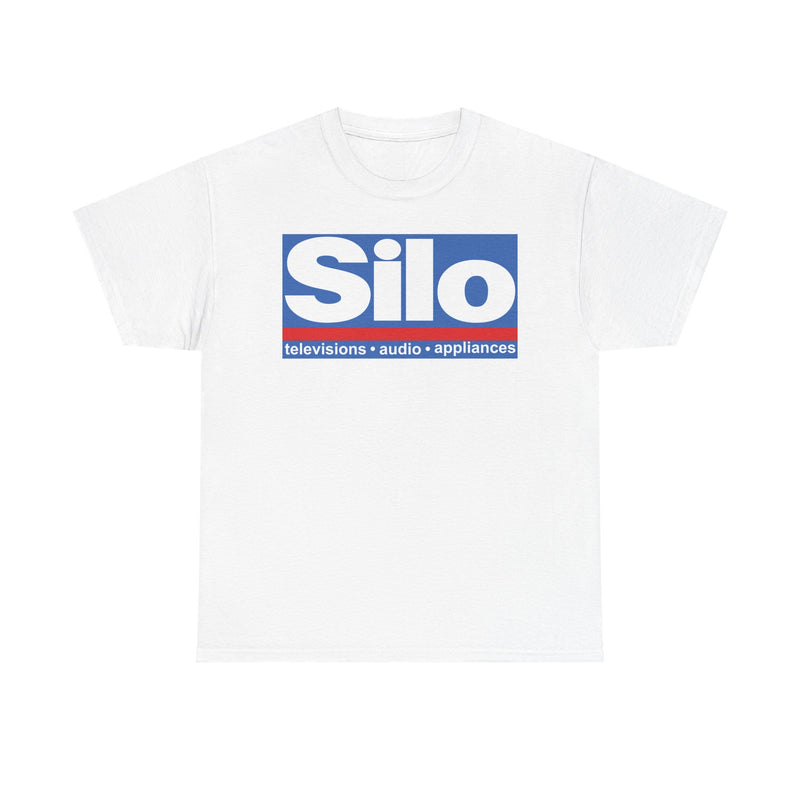 Load image into Gallery viewer, Silo Televisions Audio Appliances Blue Red Logo Electronics Store T-shirt