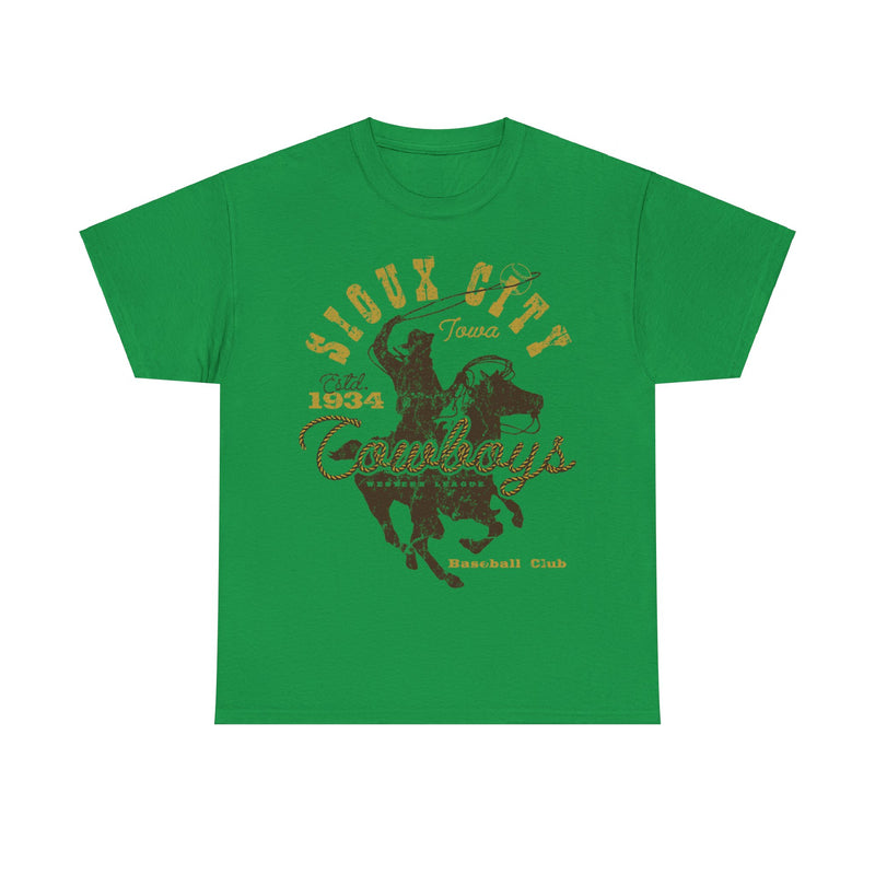Load image into Gallery viewer, Sioux City Cowboys Est 1934 Iowa Baseball T-shirt