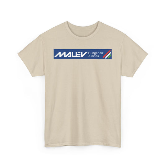 Malev Hungarian Airlines Vintage European Flag Carrier Aviation T-shirt
