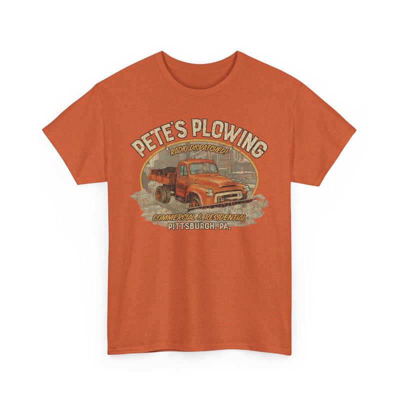 Load image into Gallery viewer, Petes Plowing Pittsburgh Pennsylvania Nostalgic T-shirt