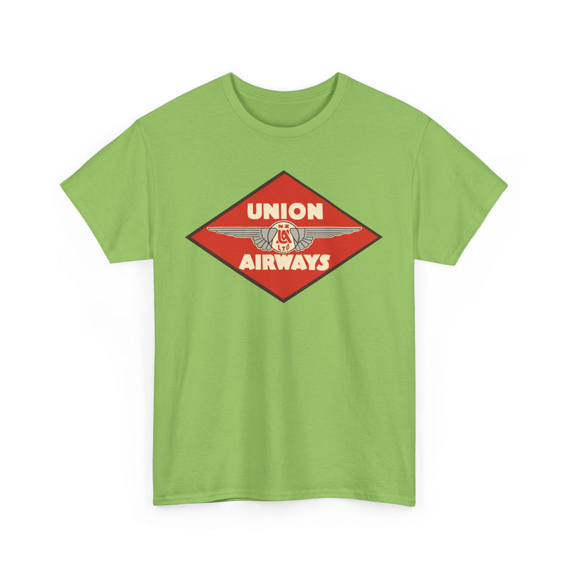 Load image into Gallery viewer, Union Airways NZ Red Diamond Winged Logo New Zealand Aviation T-shirt