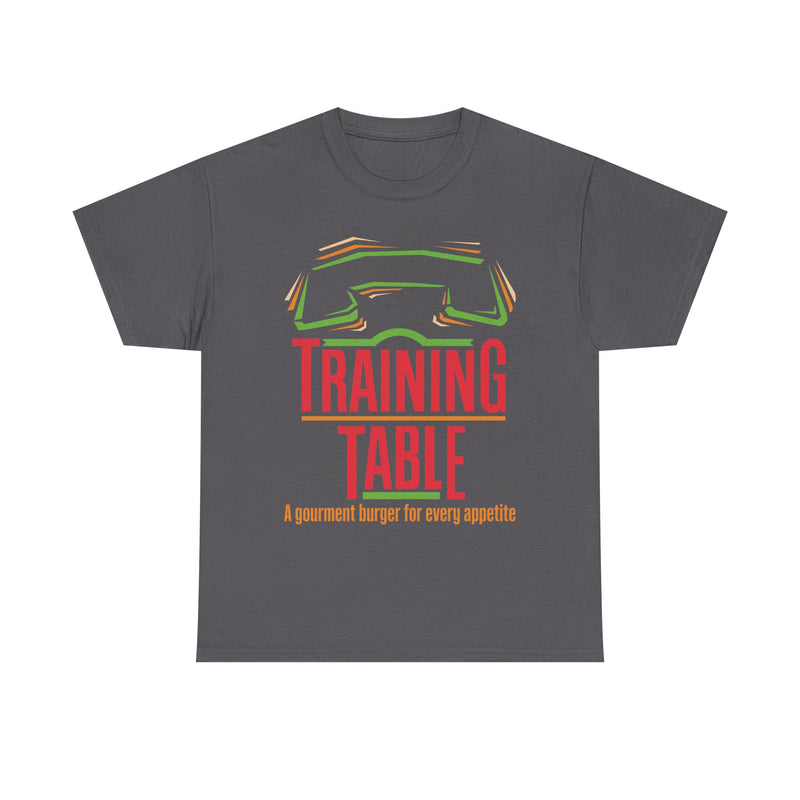 Load image into Gallery viewer, Training Table Gourmet Burger Vintage Restaurant Logo Chain T-Shirt