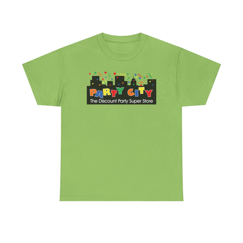 Load image into Gallery viewer, Party City T-Shirt Bankrupt Party Supply Store Vintage Logo Tee