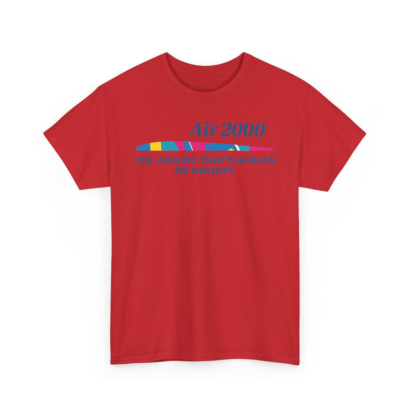 Load image into Gallery viewer, Air 2000 The Airline That's Always on Holiday Vintage Logo Aviation T-shirt