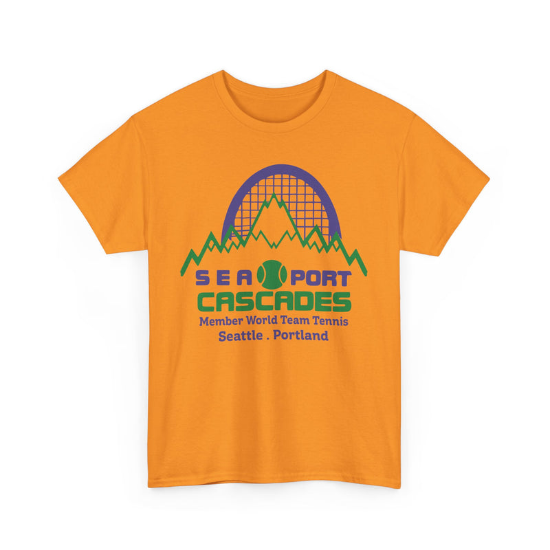 Load image into Gallery viewer, Sea-Port Cascades Washington Oregon World Team Tennis 1977 T-shirt