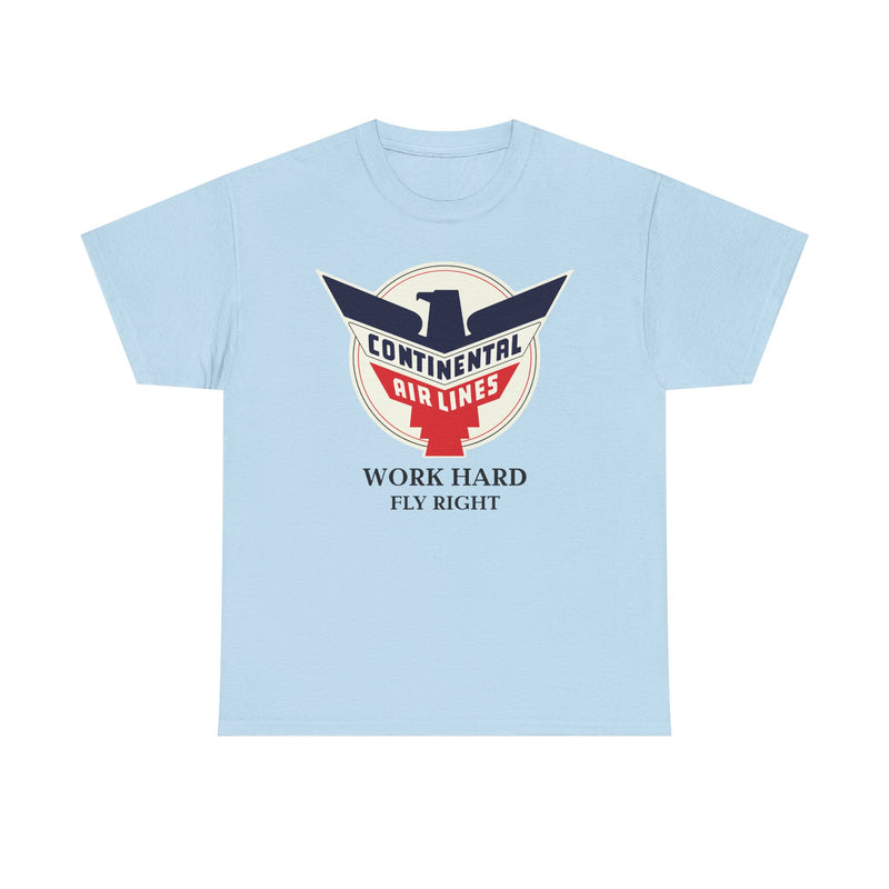 Load image into Gallery viewer, Continental Airlines Red White Blue Eagle Work Hard Fly Right T-shirt