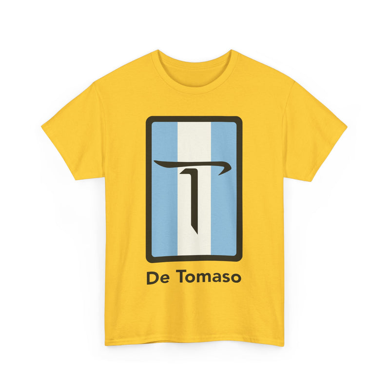 Load image into Gallery viewer, De Tomaso Italian Sports Car Manufacturer Blue Stripe T-shirt