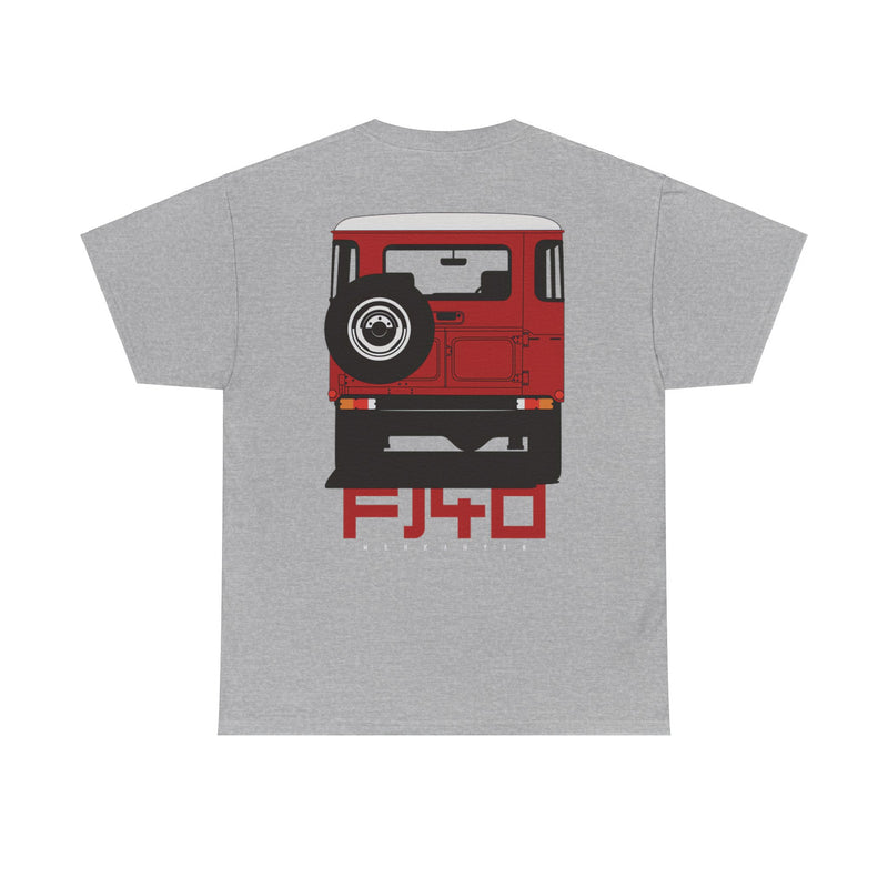 Load image into Gallery viewer, Toyota Land Cruiser FJ40 Red Car Double-sided T-shirt