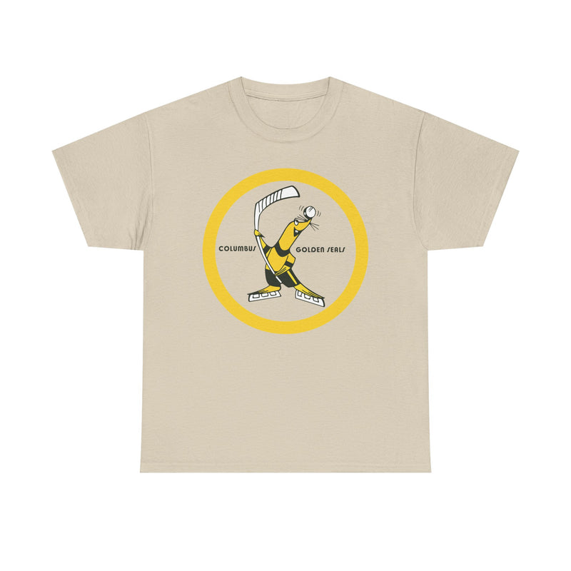 Load image into Gallery viewer, Columbus Golden Seals Hockey 1971-1973 Round Logo T-shirt