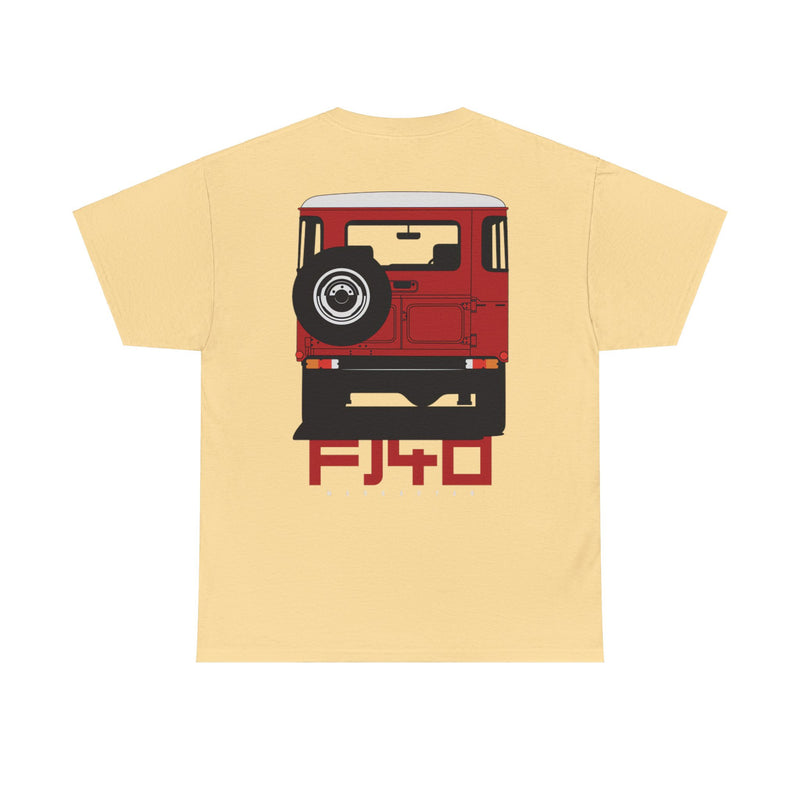 Load image into Gallery viewer, Toyota Land Cruiser FJ40 Red Car Double-sided T-shirt