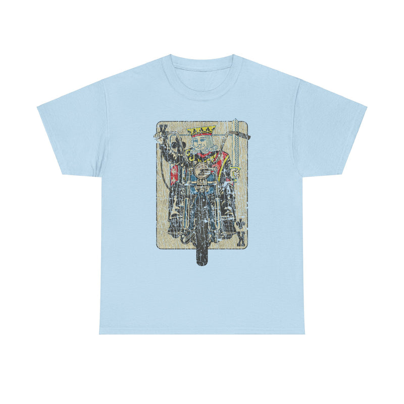 Load image into Gallery viewer, King of Clubs Playing Card Motorcycle T-shirt