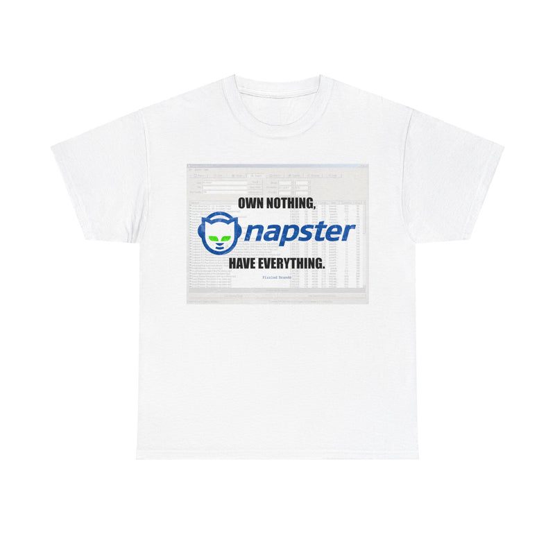 Load image into Gallery viewer, Napster Own Nothing Have Everything Nostalgic Logo T-shirt