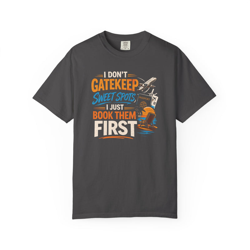Load image into Gallery viewer, Gatekeep Travel Sweet Spots Credit Card Points Miles T-shirt