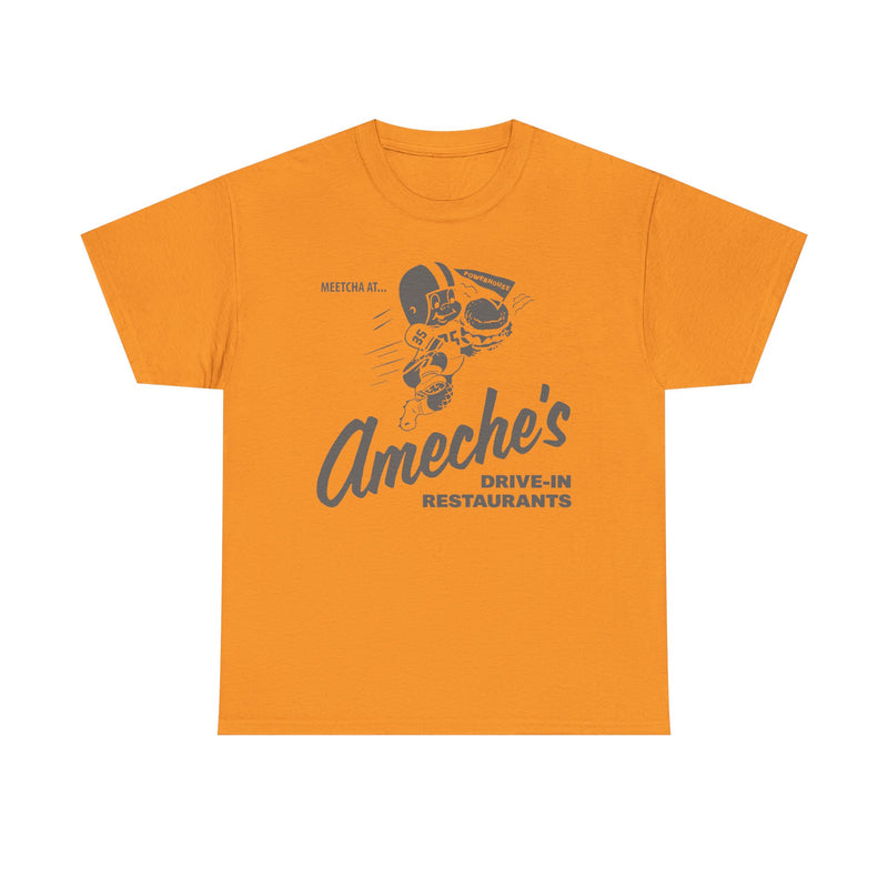 Load image into Gallery viewer, Meetcha at Ameches Drive In Restaurants Defunct Logo T-shirt