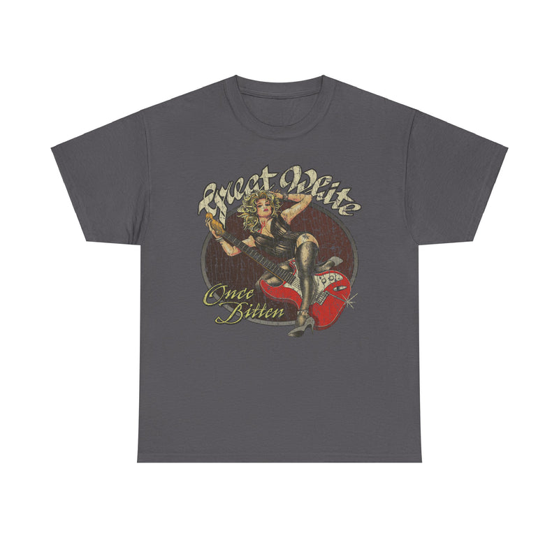 Load image into Gallery viewer, Once Bitten 1987 Great White Music Album T-shirt