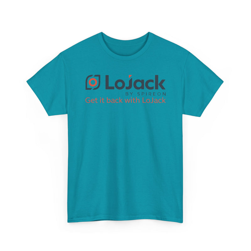 Load image into Gallery viewer, LoJack Defunct Car Security T-Shirt Get It Back With LoJack Spireon Tech Tee