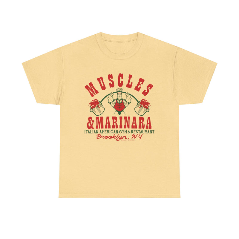 Load image into Gallery viewer, Muscles Marinara New York Italian American Gym Restaurant T-shirt