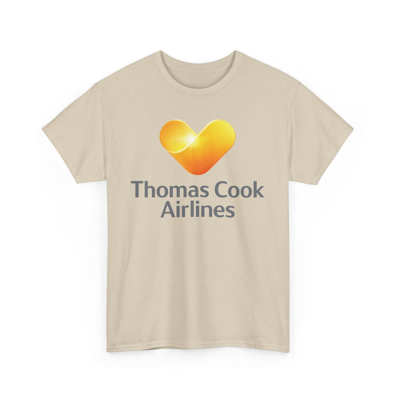Load image into Gallery viewer, Thomas Cook Airlines Sunny Heart Logo Defunct Travel Company T-shirt