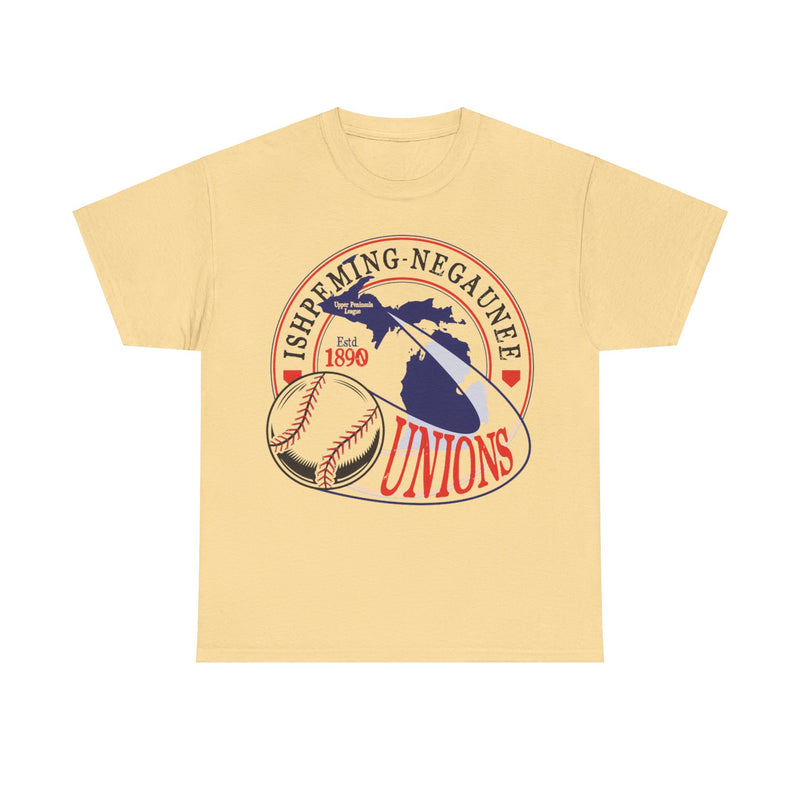 Load image into Gallery viewer, Ishpeming-Negaunee Unions Est 1890 Michigan Baseball T-shirt