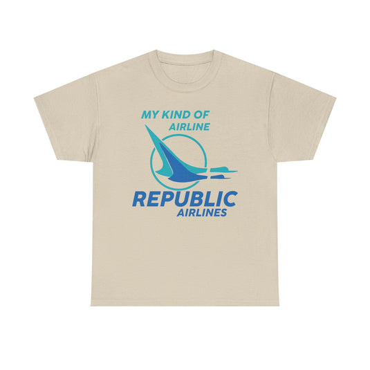 Republic Airlines Turquoise Bird My Kind of Airline Aviation T-Shirt