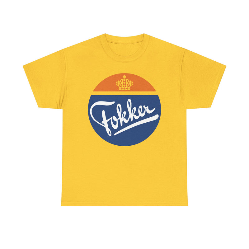 Load image into Gallery viewer, Fokker Royal Dutch Aircraft Manufacturer Vintage Logo T-Shirt