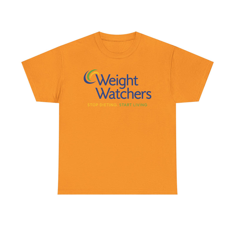 Load image into Gallery viewer, Weight Watchers Blue Green Yellow Logo Stop Dieting Start Living T-shirt