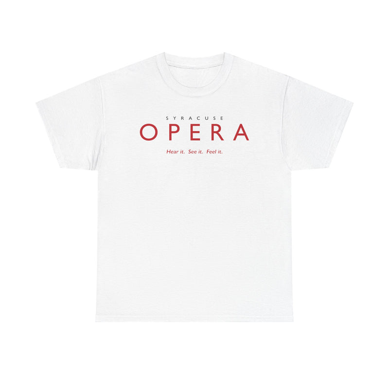 Load image into Gallery viewer, Syracuse Opera T-Shirt Defunct Opera Company Bankrupt Logo Tee