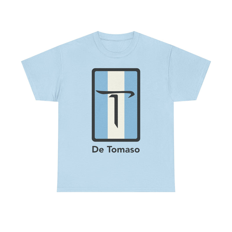 Load image into Gallery viewer, De Tomaso Italian Sports Car Manufacturer Blue Stripe T-shirt